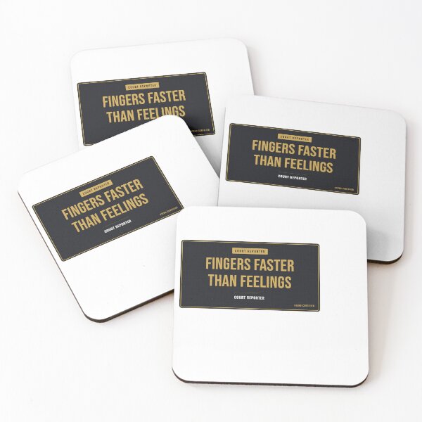 Item preview, Fingers Faster Than Feelings Court Reporter designed and sold by SlowMadeShelf.