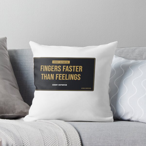 Item preview, Fingers Faster Than Feelings Court Reporter designed and sold by SlowMadeShelf.