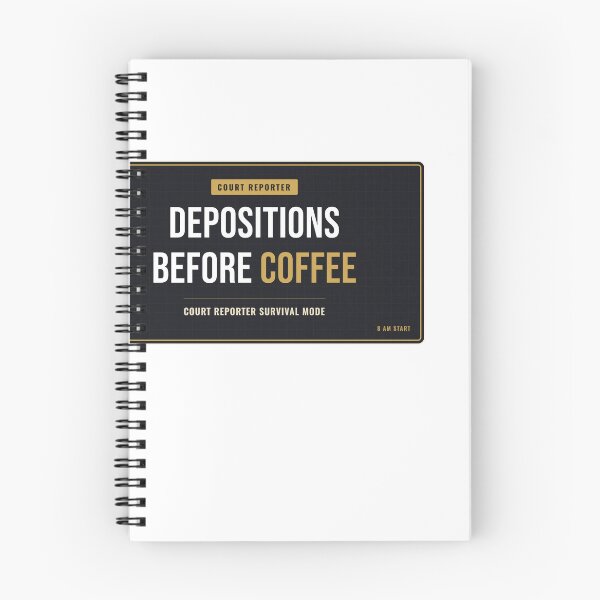 Item preview, Depositions Before Coffee Court Reporter designed and sold by SlowMadeShelf.