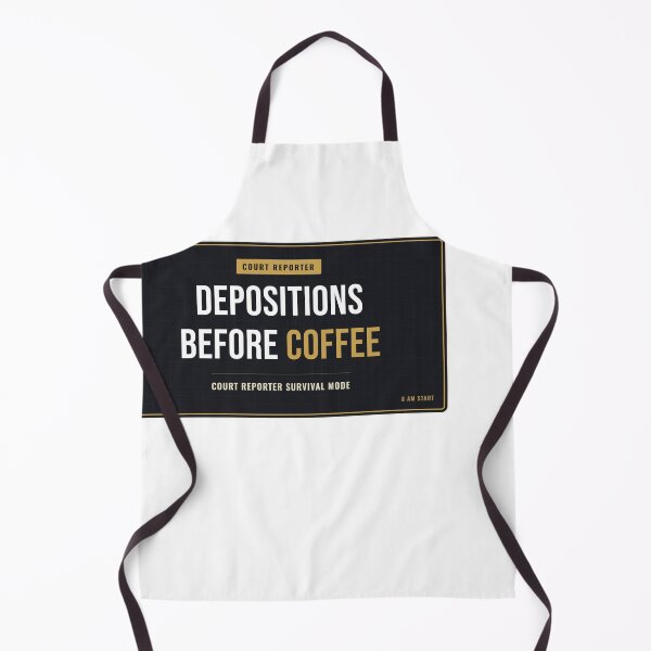 Item preview, Depositions Before Coffee Court Reporter designed and sold by SlowMadeShelf.