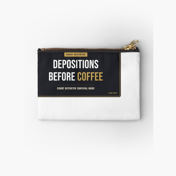 Item preview, Depositions Before Coffee Court Reporter designed and sold by SlowMadeShelf.
