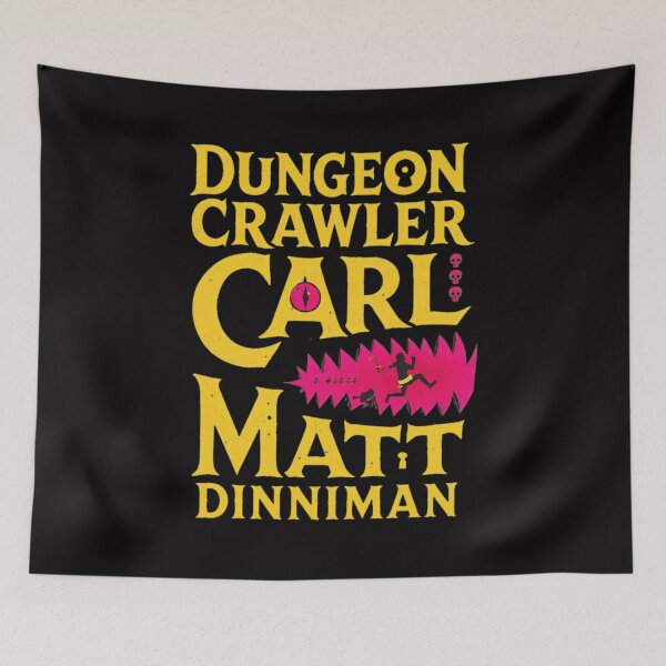 Item preview, Dungeon Crawler Carl Book Graphic Yellow Pink designed and sold by ShophiaCrafts.