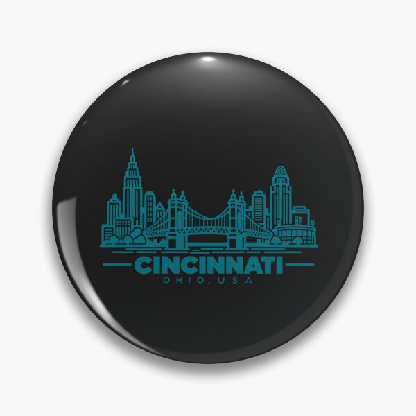 Item preview, Cincinnati Ohio USA Line Art Skyline Poster designed and sold by CMYKStudio.