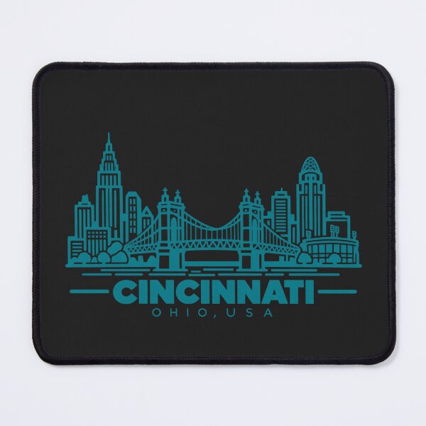 Item preview, Cincinnati Ohio USA Line Art Skyline Poster designed and sold by CMYKStudio.