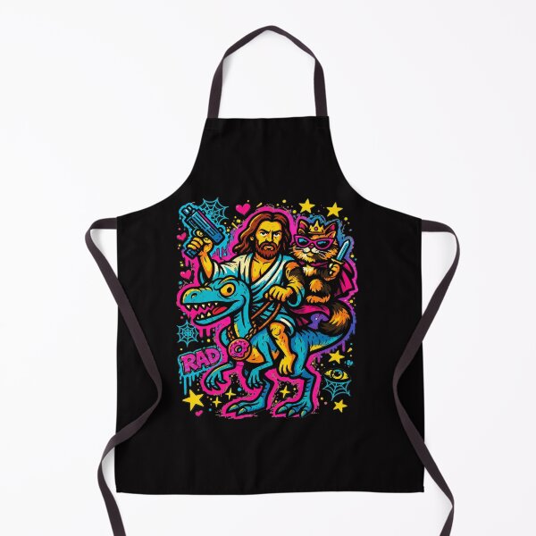 Item preview, Jesus Raptor Cat Cosmic Art designed and sold by ShophiaCrafts.