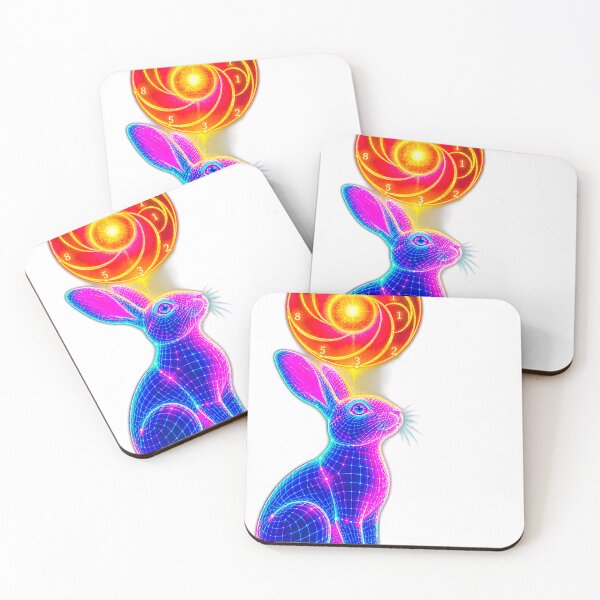Item preview, Vaporwave Molten Sun Hare - Cyberpunk Neon Rabbit designed and sold by A E S T H E T A T A G.