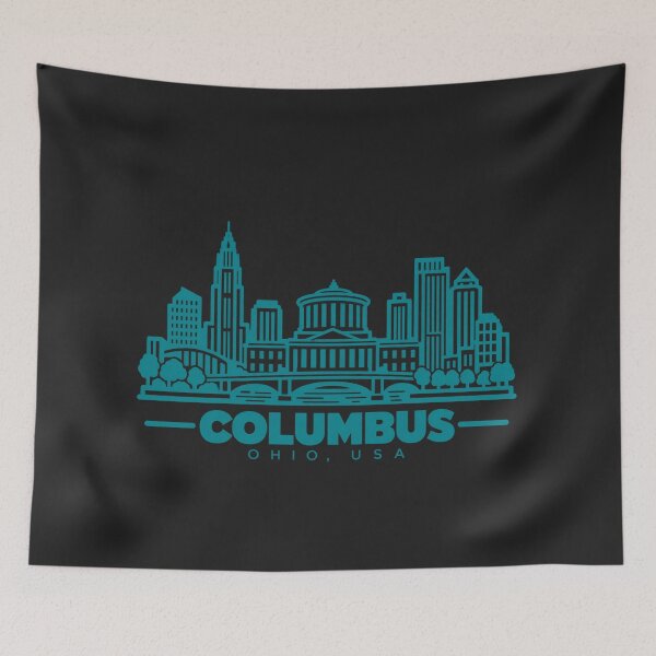 Item preview, Columbus Ohio USA Line Art Skyline Poster designed and sold by CMYKStudio.