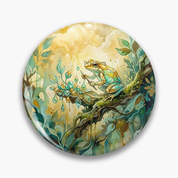 Item preview, Golden Poison Frog Glass Jeweler designed and sold by PictoVibe.