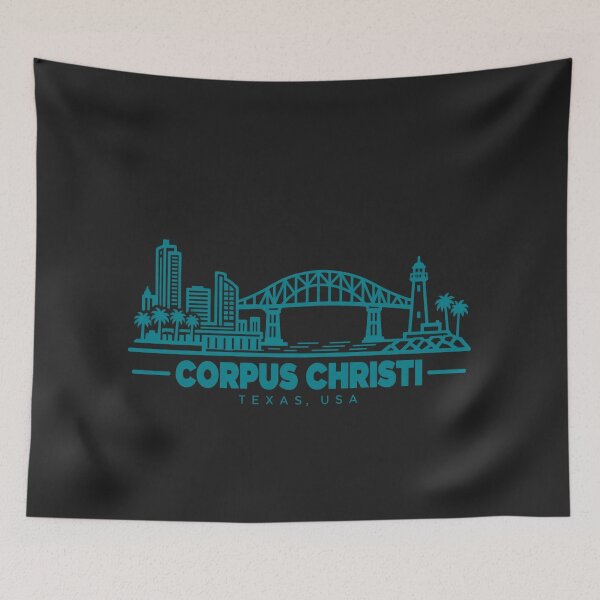 Item preview, Corpus Christi Texas USA Line Art Coastline Poster designed and sold by CMYKStudio.