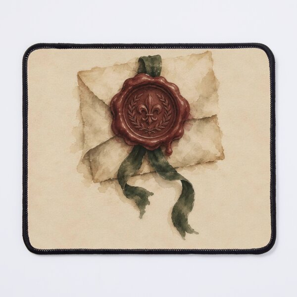 Item preview, Sealed in Wax Ink Illustration | Dark Academia Wall Art | Vintage Letter Print designed and sold by FixationStudio.