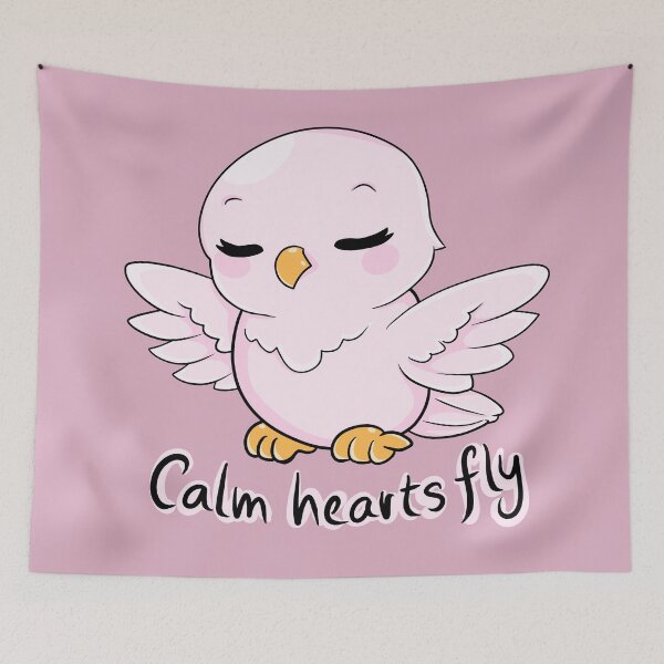 Item preview, Calm Hearts Fly Bird designed and sold by Phyllya Design.