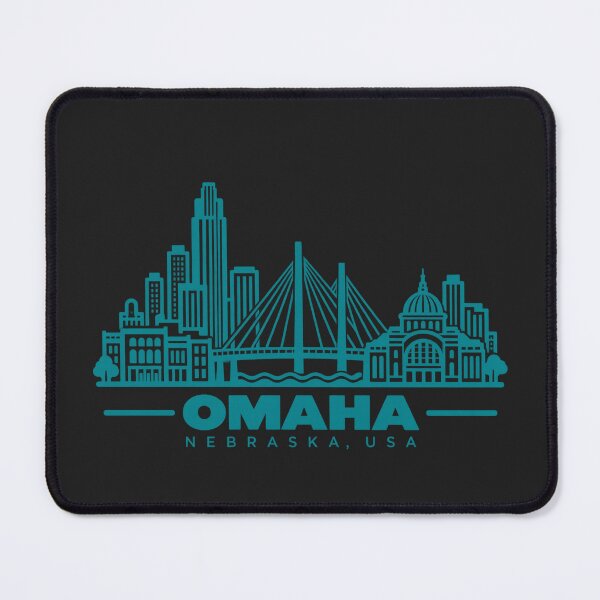 Item preview, Omaha Nebraska USA Line Art Skyline Poster designed and sold by CMYKStudio.