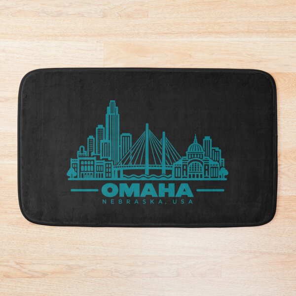 Item preview, Omaha Nebraska USA Line Art Skyline Poster designed and sold by CMYKStudio.