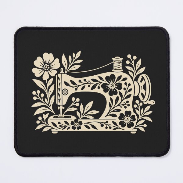 Item preview, Vintage Floral Sewing Machine Folk Art Sewing Design #4 designed and sold by SalahBlt.