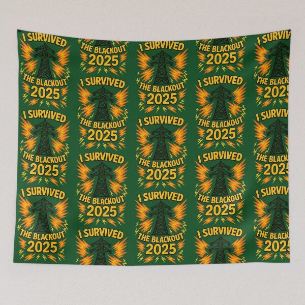 Item preview, I Survived Europe Power Blackout 2025 Sticker 726 designed and sold by WeeThingsFiber.