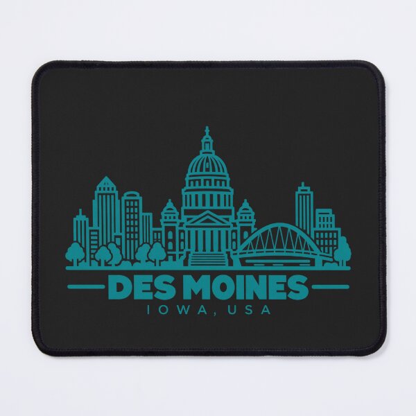 Item preview, Des Moines Iowa USA Line Art Skyline Poster designed and sold by CMYKStudio.