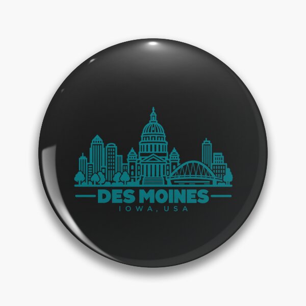 Item preview, Des Moines Iowa USA Line Art Skyline Poster designed and sold by CMYKStudio.