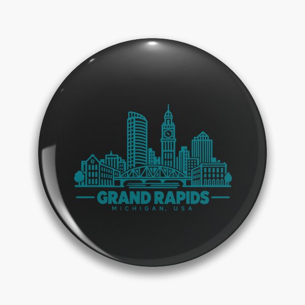 Item preview, Grand Rapids Michigan USA Line Art Skyline Poster designed and sold by CMYKStudio.