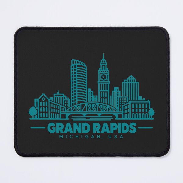 Item preview, Grand Rapids Michigan USA Line Art Skyline Poster designed and sold by CMYKStudio.
