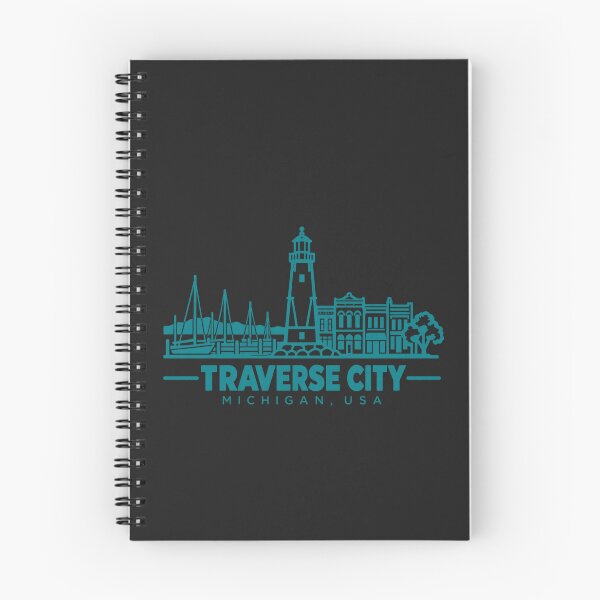Item preview, Traverse City Michigan USA Line Art Coastline Poster designed and sold by CMYKStudio.