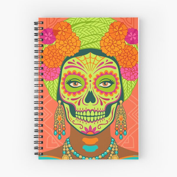 Item preview, Catrina Colorful Sugar Skull Illustration designed and sold by  Ojo de Lilith.