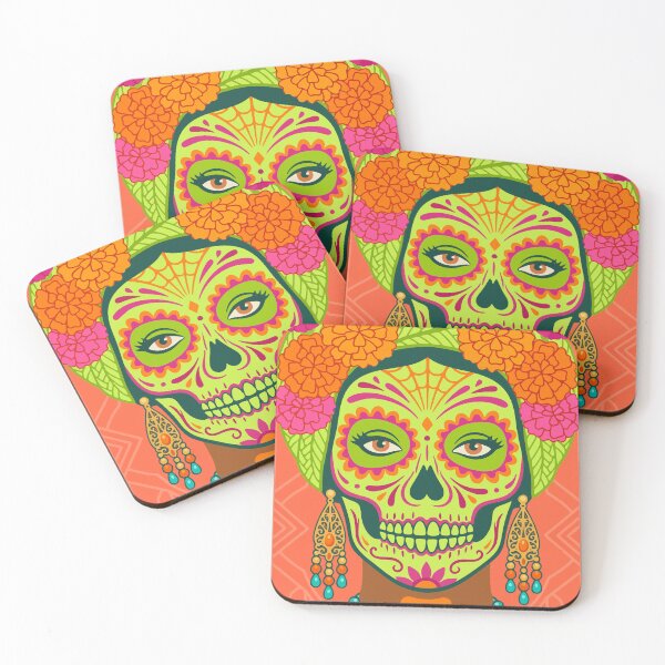 Item preview, Catrina Colorful Sugar Skull Illustration designed and sold by  Ojo de Lilith.