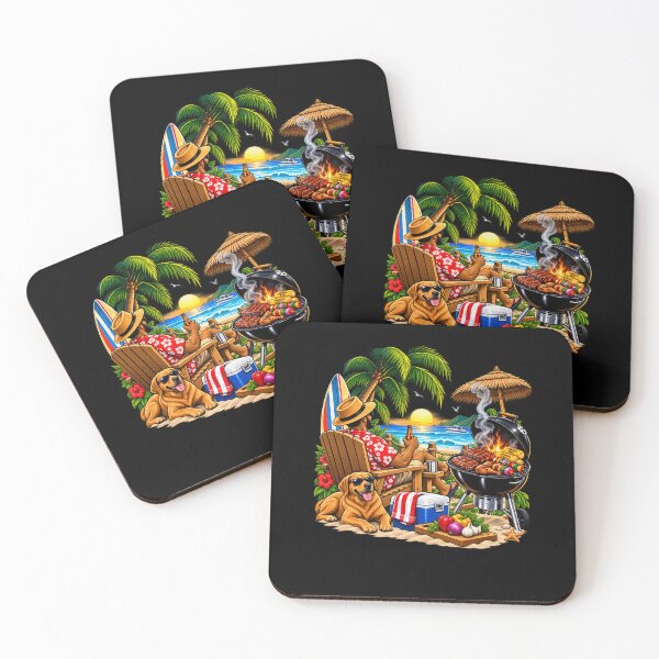 Item preview, Man Dog Barbecue Shoreline Tropical Getaway designed and sold by fungear.