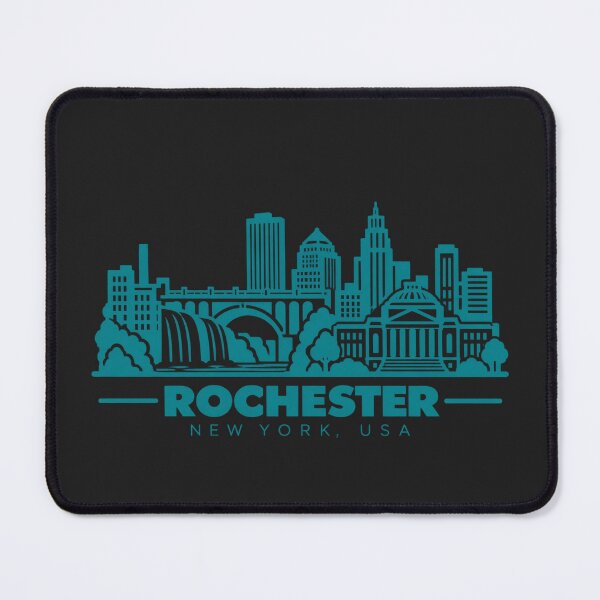 Item preview, Rochester New York USA Line Art Landmark Poster designed and sold by CMYKStudio.