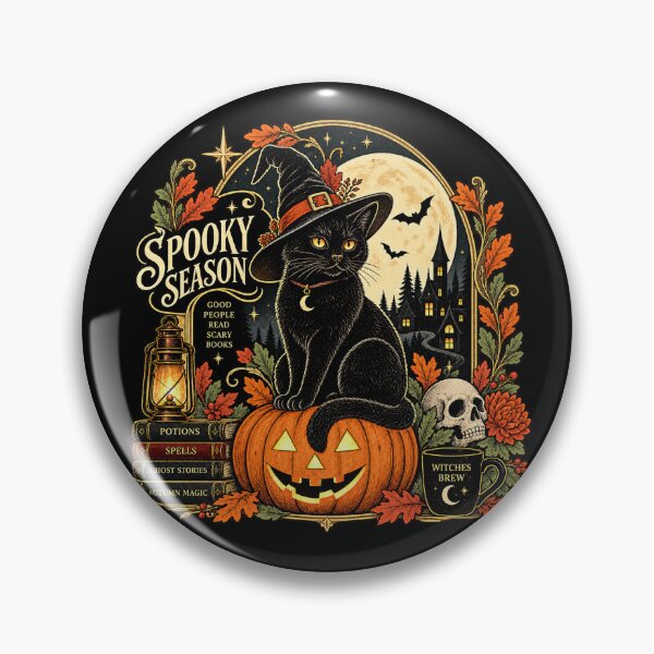 Artikelvorschau, Gruselige Jahreszeit: Schwarze Katze an Halloween entworfen und verkauft von krustybel.