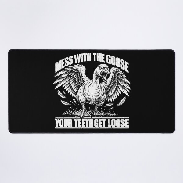 Item preview, Mess With The Goose Your Teeth Get Loose Shirt, Funny Rhyming Goose Tee, Angry Bird Graphic Gift, Sarcastic Farm Animal Sticker designed and sold by PRINYOS.