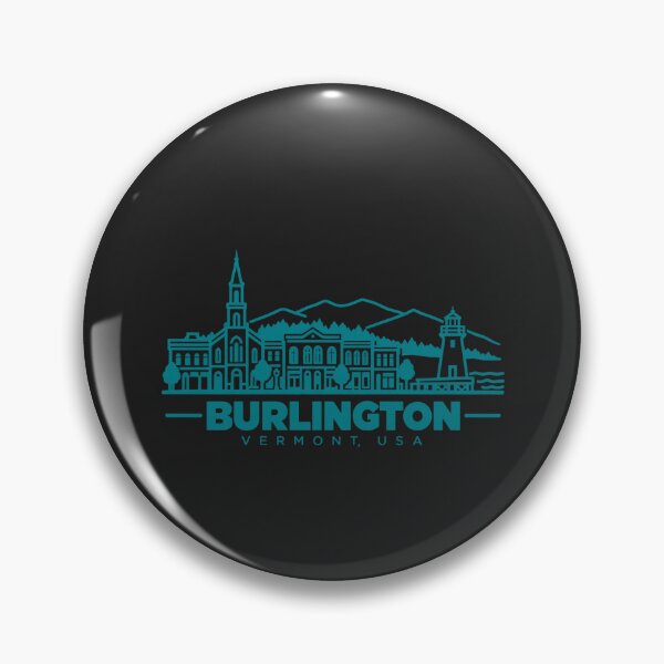 Item preview, Burlington Vermont USA Line Art Lake Poster designed and sold by CMYKStudio.