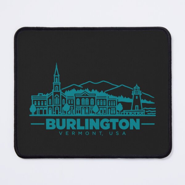Item preview, Burlington Vermont USA Line Art Lake Poster designed and sold by CMYKStudio.