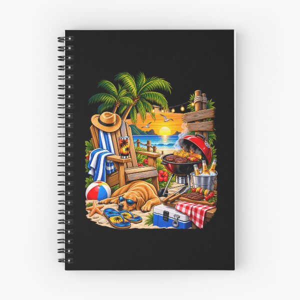 Item preview, Dog Grilling Party Waterside Evening designed and sold by fungear.