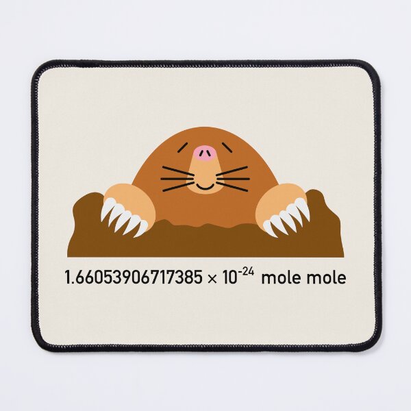 Item preview, 1.66 × 10⁻²⁴ Mole Mole [PRINT ON LIGHT COLORS] designed and sold by Drendalgami.