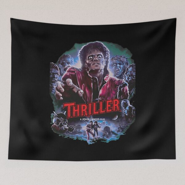 Artikelvorschau, Thriller-Zombie-Michael-Jackson-Retro-Horrorfilm-Kunst entworfen und verkauft von Katherynathsd.
