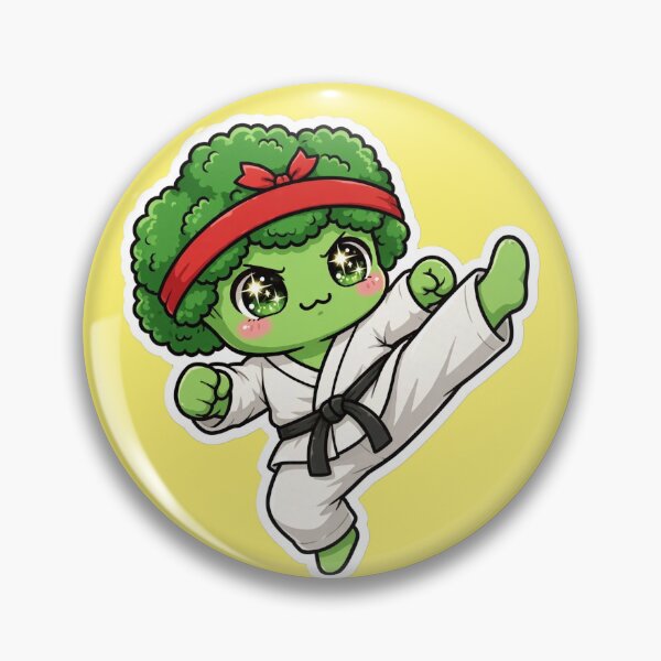 Item preview, Cute Karate Broccoli Chibi  designed and sold by Fort Chiswell Trading Company.