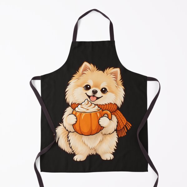 Item preview, Cozy Pumpkin Spice Pomeranian – Cute Autumn Puppy designed and sold by Thaivi Design.