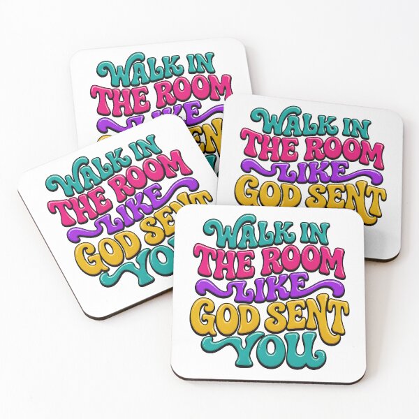 Item preview, Walk In The Room Like God Sent You Retro Groovy Graphic designed and sold by IrisByJoVon.