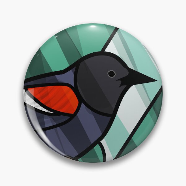 Item preview, Tricolored Blackbird Stained Glass Art designed and sold by SazukasSundries.