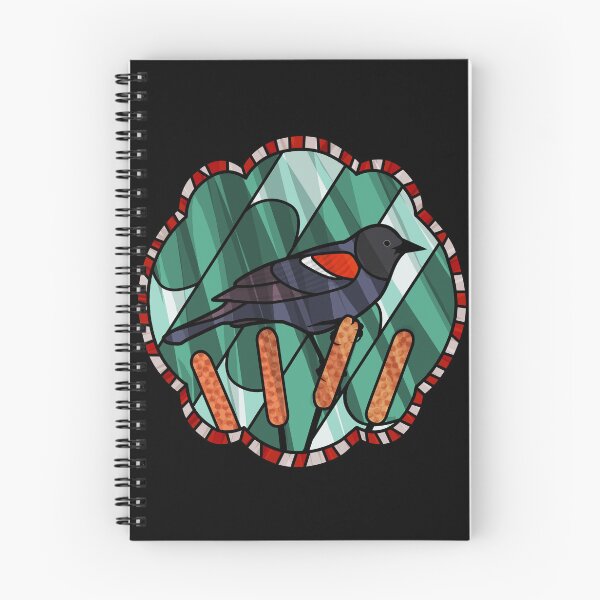 Item preview, Tricolored Blackbird Stained Glass Art designed and sold by SazukasSundries.