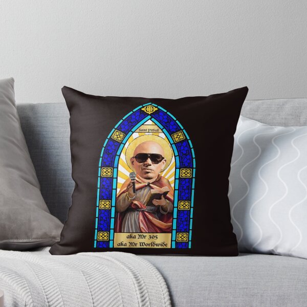Item preview, Saint Pitbull Aka Mr 305 Mr Worldwide Stained Glass Art designed and sold by findOutDraw.