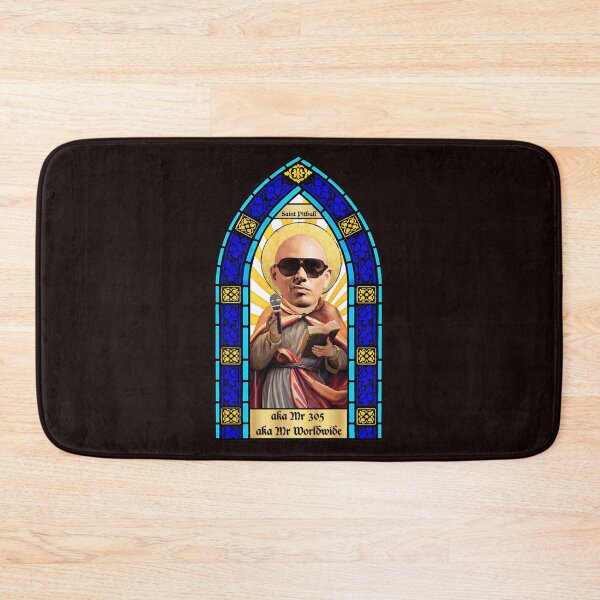 Item preview, Saint Pitbull Aka Mr 305 Mr Worldwide Stained Glass Art designed and sold by findOutDraw.