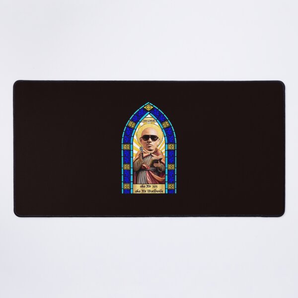 Item preview, Saint Pitbull Aka Mr 305 Mr Worldwide Stained Glass Art designed and sold by findOutDraw.