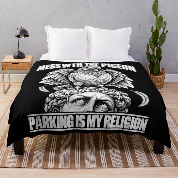 Item preview, Mess With The Pigeon Parking Is My Religion Shirt, Funny Rhyming City Bird Tee, Sarcastic Pigeon Meme Graphic Sticker designed and sold by PRINYOS.