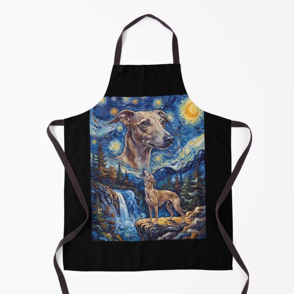 Item preview, Italian Greyhound Howling Moon Starry Night Van Gogh Art Dog Lover designed and sold by dian-rody-crest.