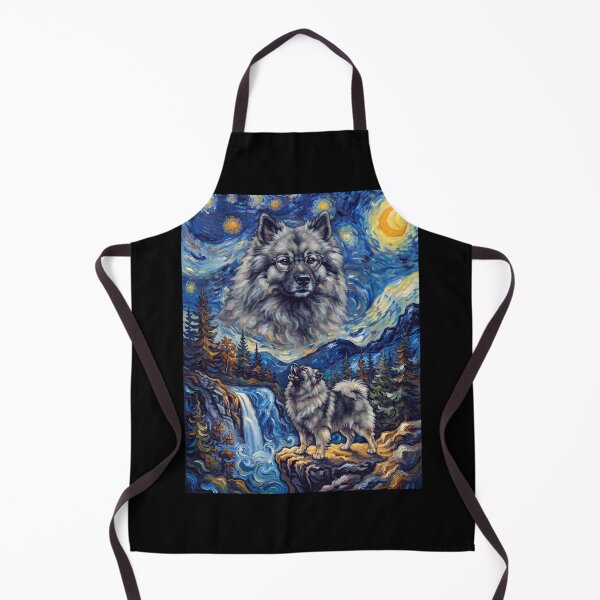 Item preview, Keeshond Howling Moon Starry Night Van Gogh Art Animal Lover designed and sold by dian-rody-crest.