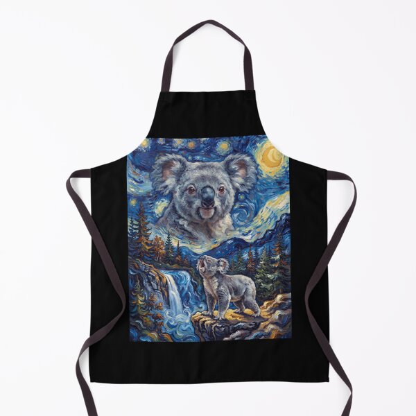 Item preview, Koala Howling Moon Starry Night Van Gogh Art Animal Lover designed and sold by dian-rody-crest.