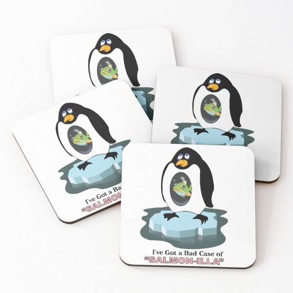 Item preview, Penguin with "Salmon-illa" designed and sold by Lobo-36.