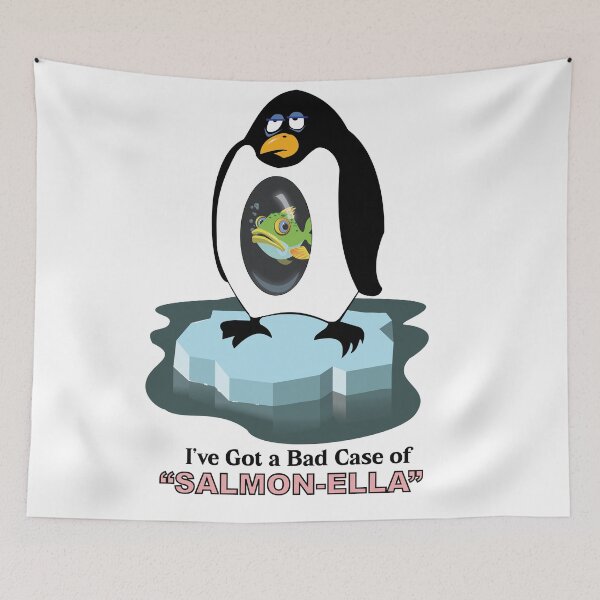 Item preview, Penguin with "Salmon-illa" designed and sold by Lobo-36.
