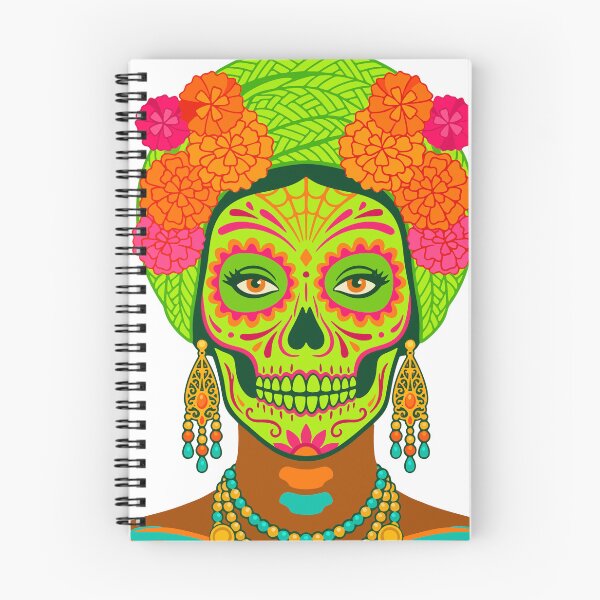Item preview, Catrina Colorful Sugar Skull Illustration designed and sold by  Ojo de Lilith.
